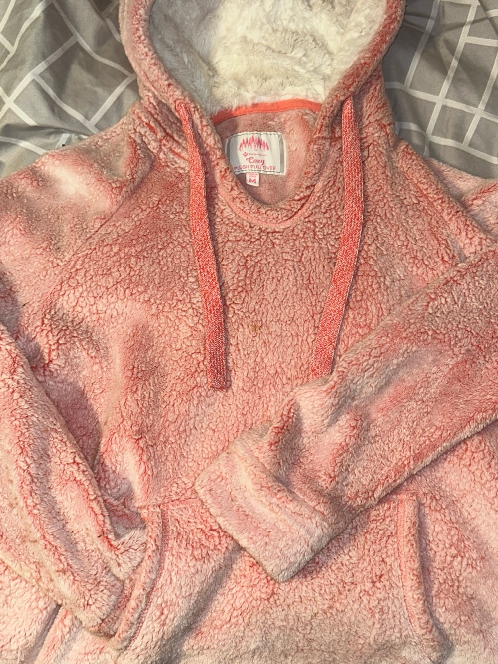 Cozy Coral Sherpa Hoodie - Plush Women's Pullover